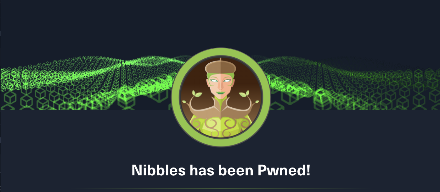 HackTheBox Nibbles machine is based on a old CMS vulnerability and sample privilege escalation due to permissions on file.
